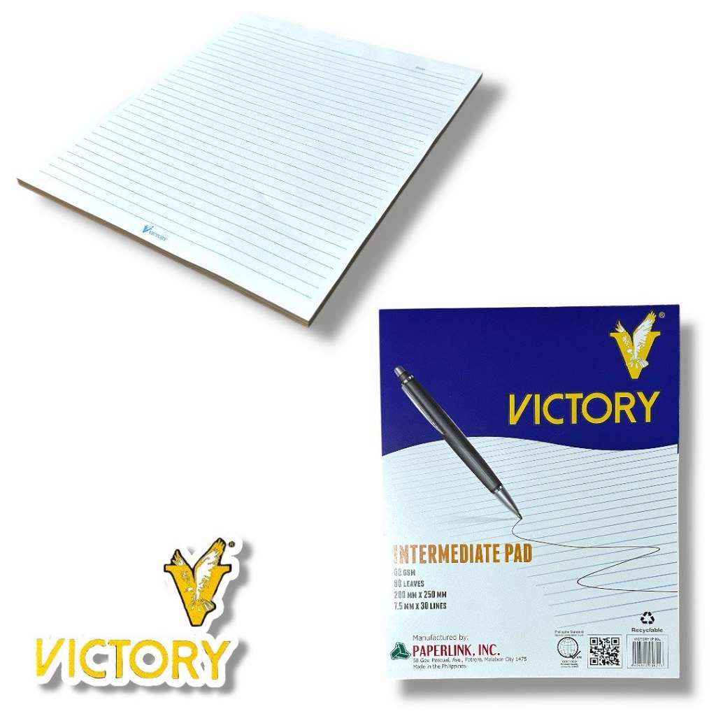 Victory Intermediate Pad Paper/Lengthwise/Crosswise/ 1/4 Page (80 ...