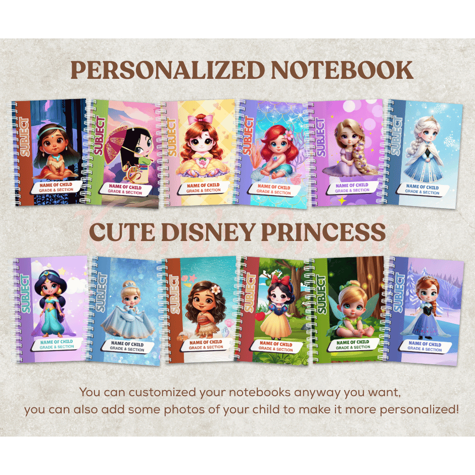 SPIRAL CUSTOMIZED - PERSONALIZED NOTEBOOK with NAME, SUBJECT and ...