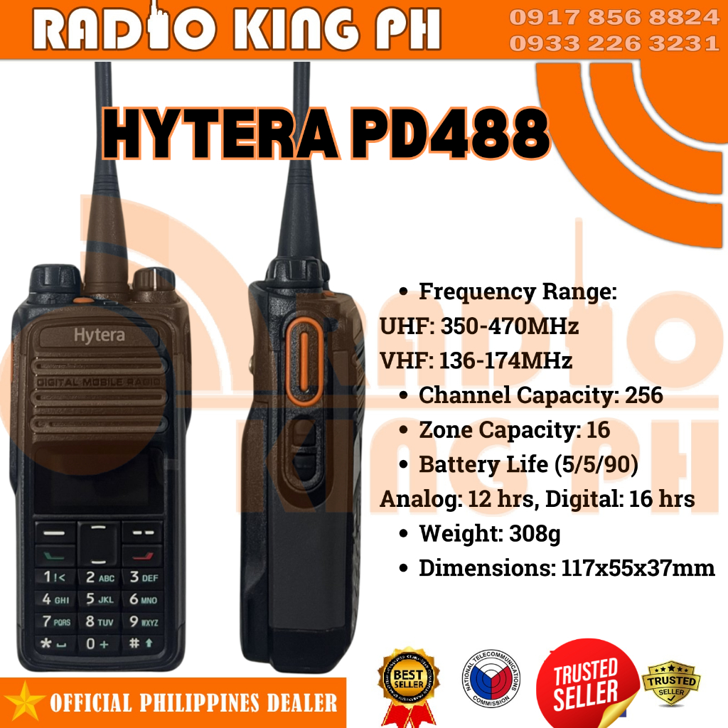 HYTERA PD488G Digital Portable Radio Genuine Number 1 Police and ...