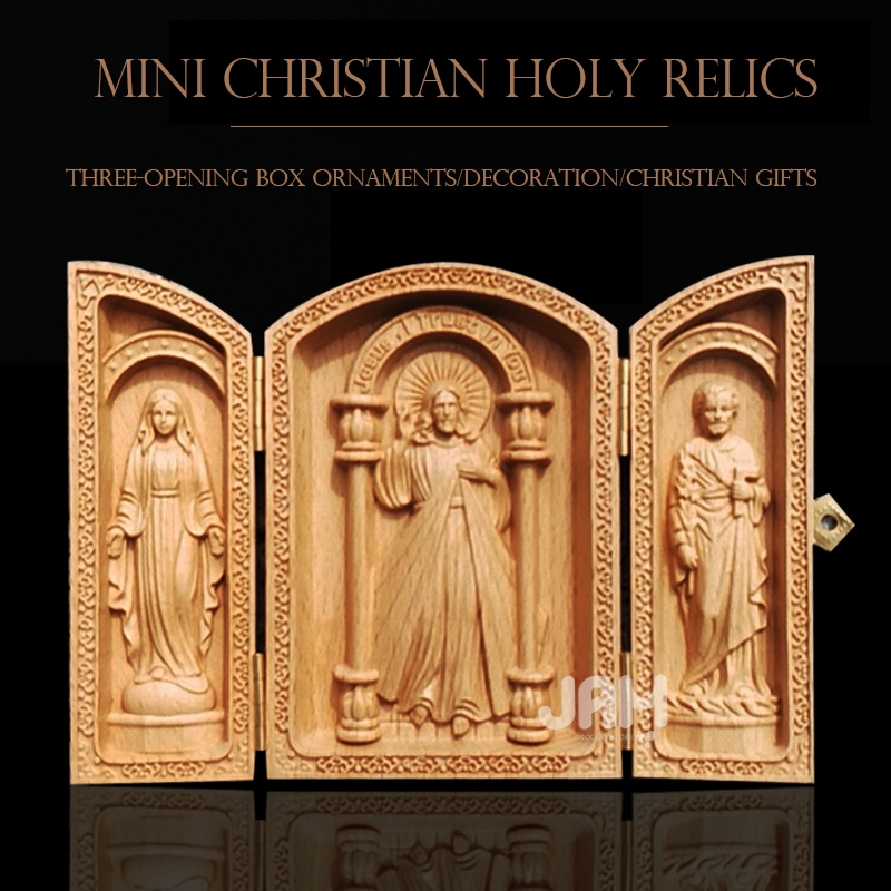 Christian Gifts Of Our Lady Of Jesus Decoration Holy Relic Saints Wood ...