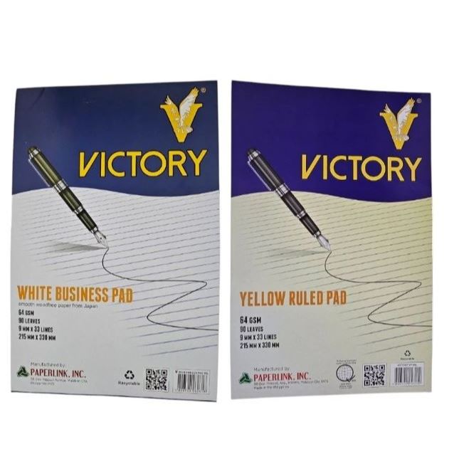 victory yellow ruled pad and white business pad ( sold per pad ...