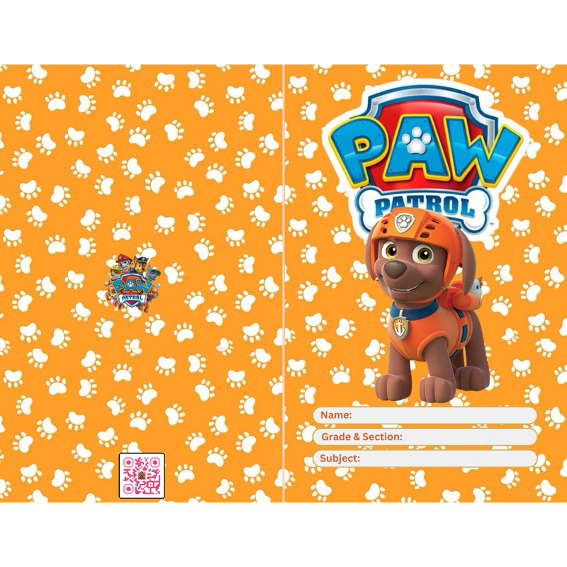 Paw Patrol Customized Notebook with 80 Leaves Stapled | Shopee Philippines