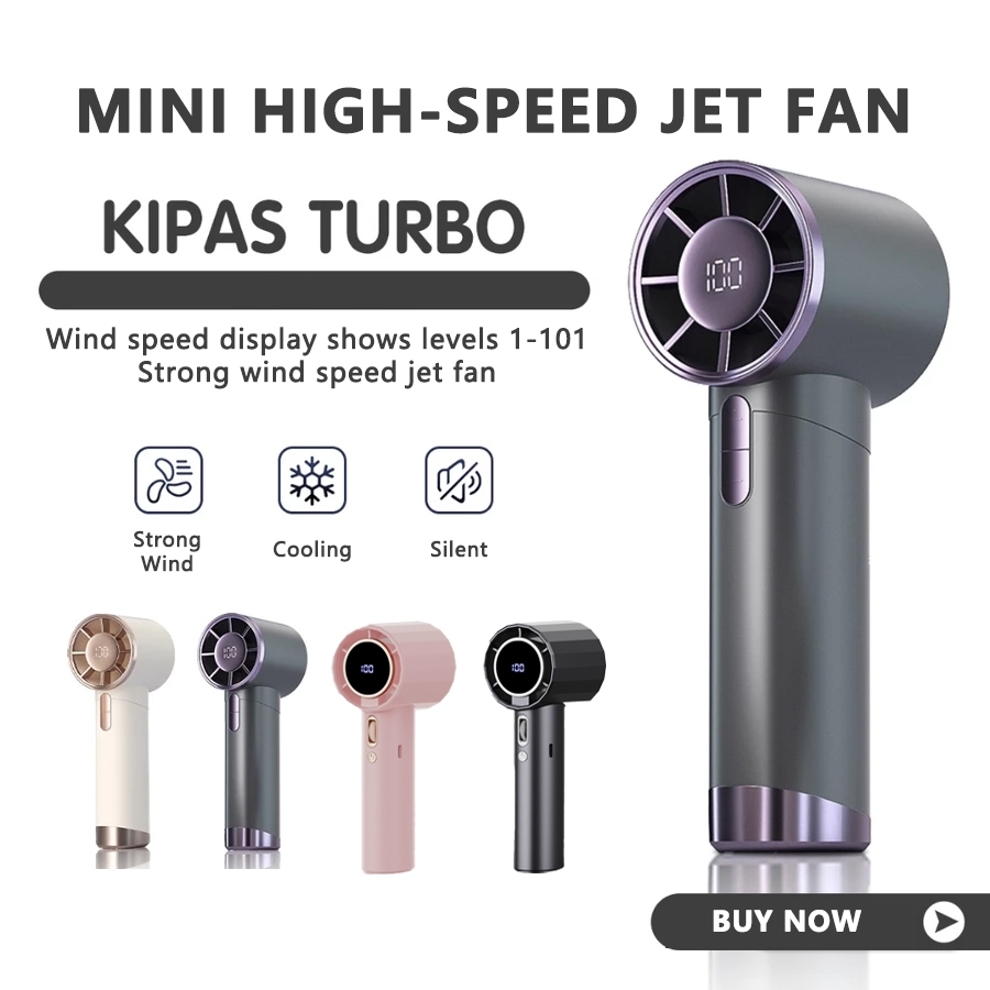 Rechargeable Handheld Small Jet Fan Portable Table Bladeless Turbo Mini ...