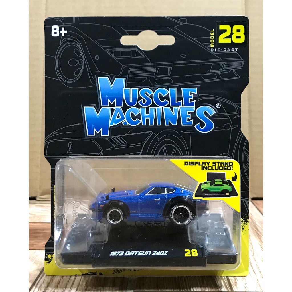 Datsun 240Z Blu 1972 – Modellino Pressofuso Muscle Machines Scala 1/64 (15568 BL) Edizione Limitata