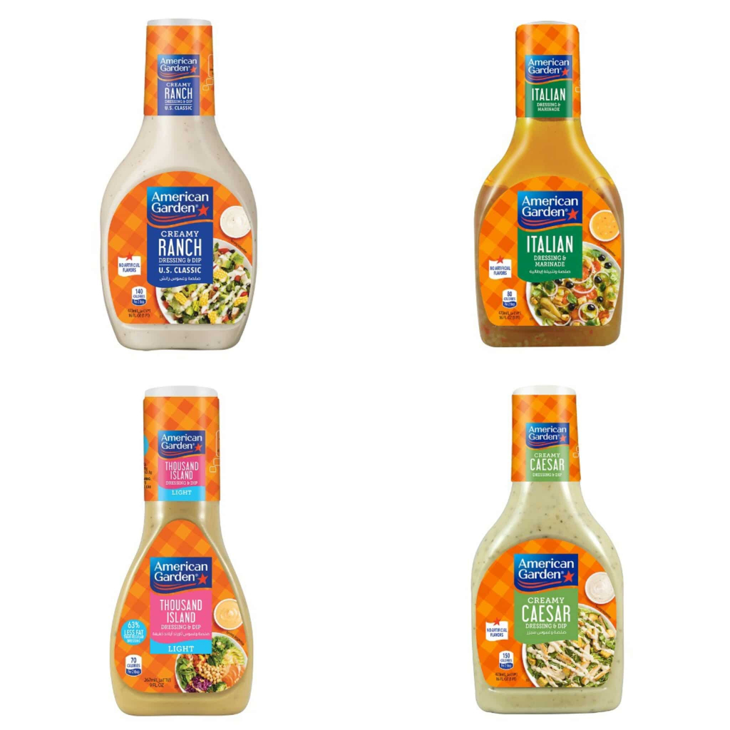 American Garden Flavored Dressing & Dip Sauce Available in 4 Flavors ...