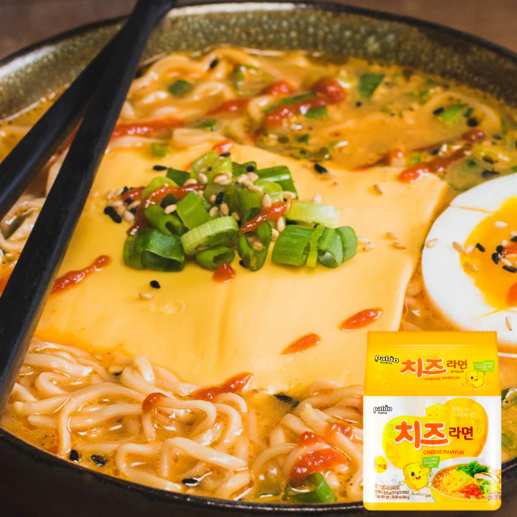 Paldo Cheese Ramyun - 111gx4/Pack - Korean Instant Ramen Creamy ...