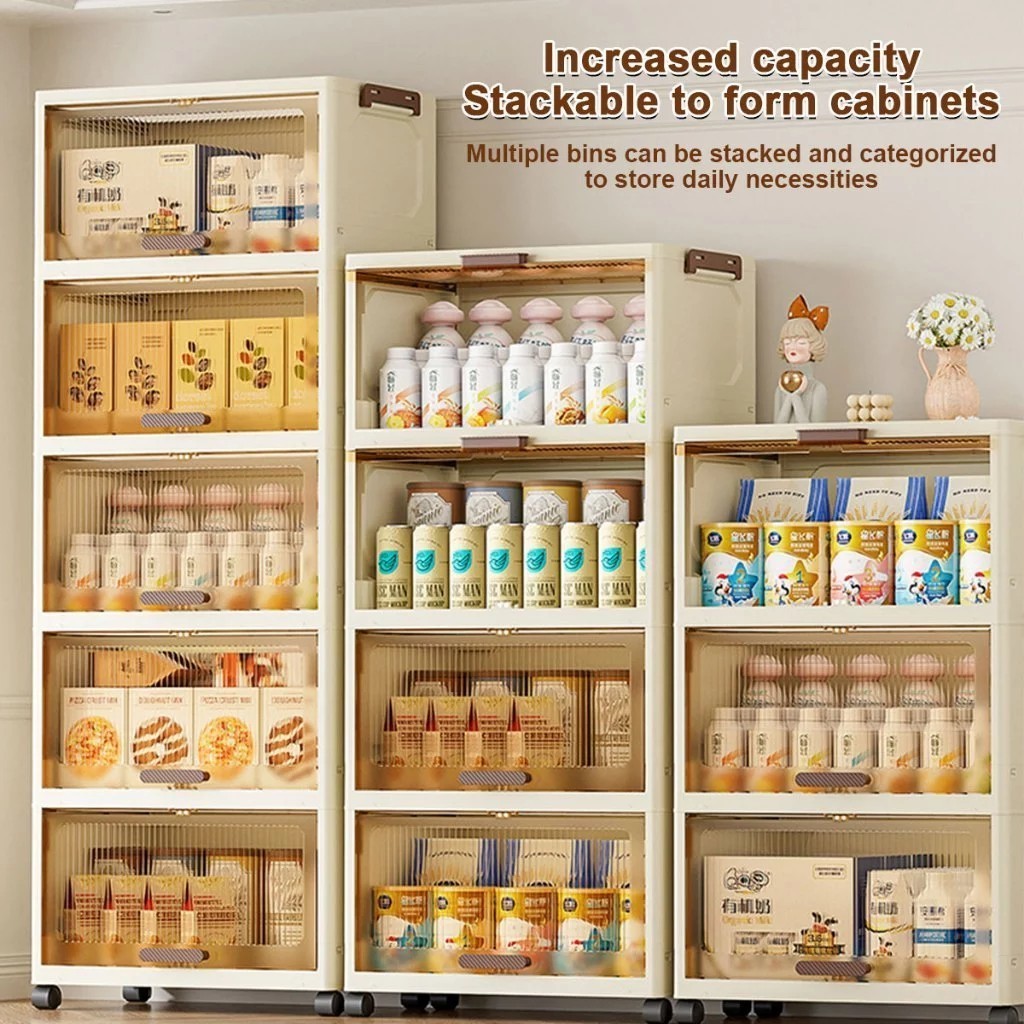 50CM Storage Cabinet 4 Layer Multifunction Organizer With Wheel Durabox ...