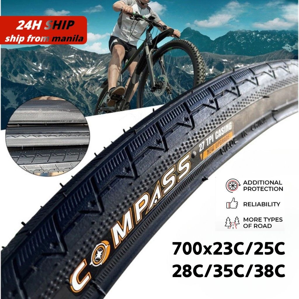 Road 700cc Bike Tire Size COMPASS Road Bike Tire 700*23/25/28/35/38c