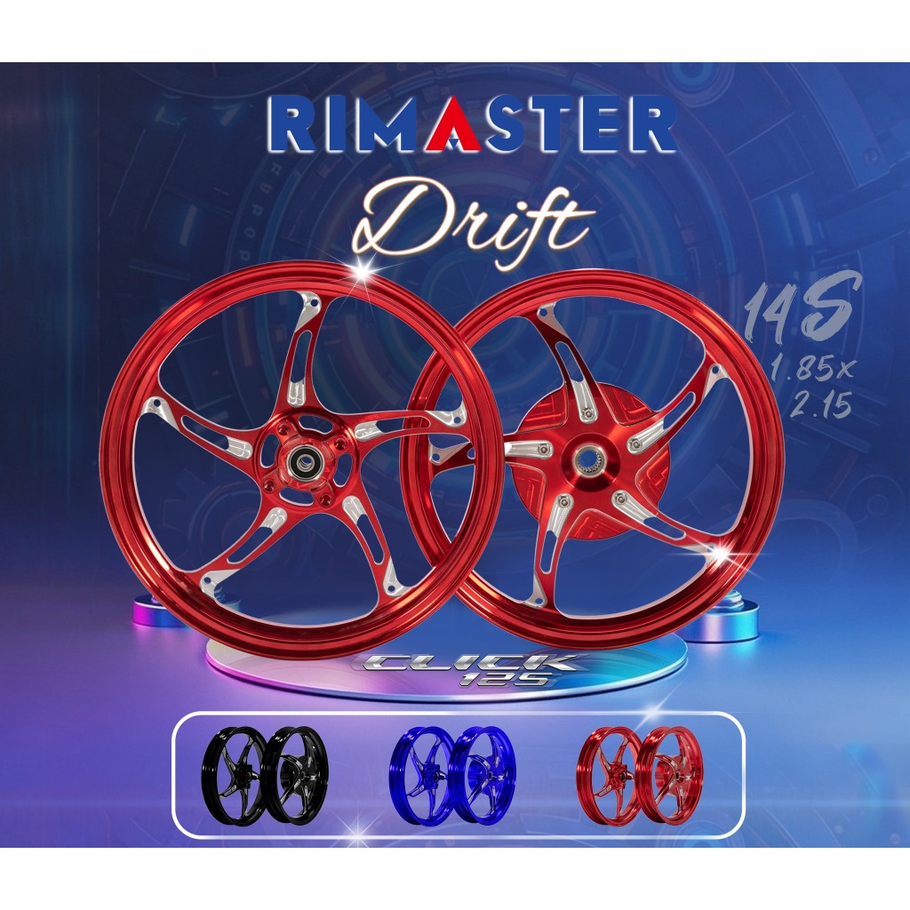 Rimaster 5 spokes CNC Mags For Click i125 click 150 front disc break 4 ...