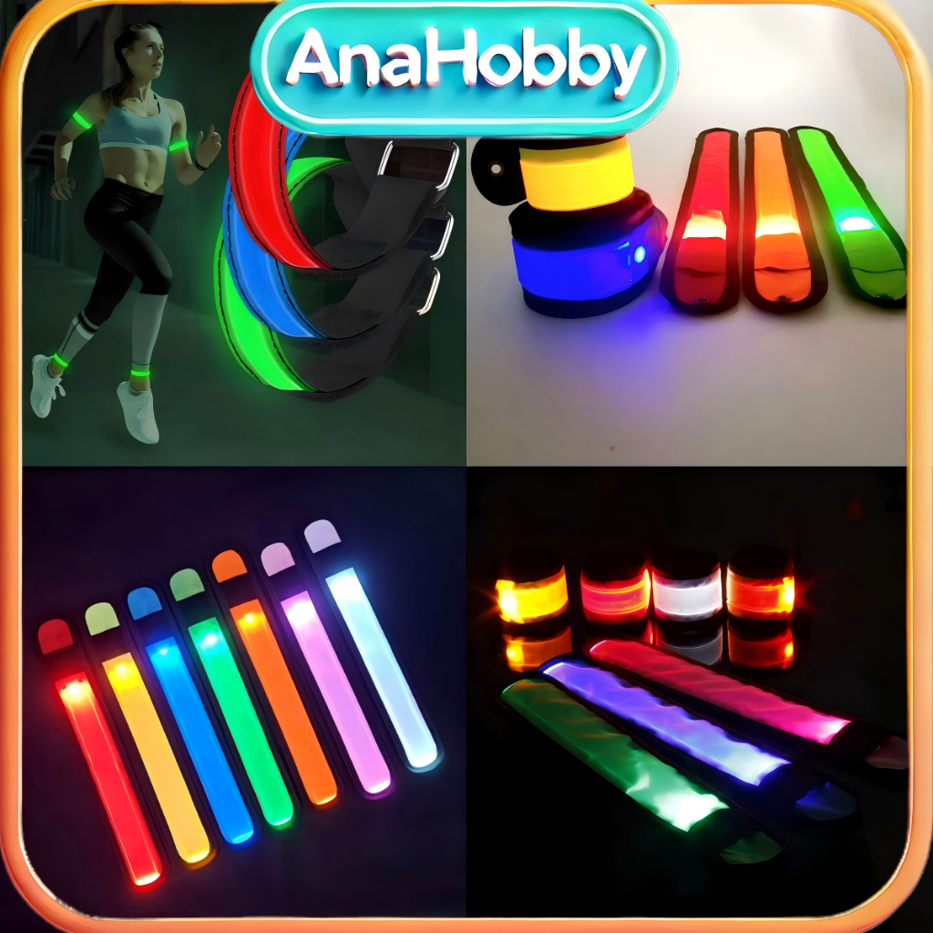 2Pcs LED Reflective Armband Safety Night Running Cycling Walking ...