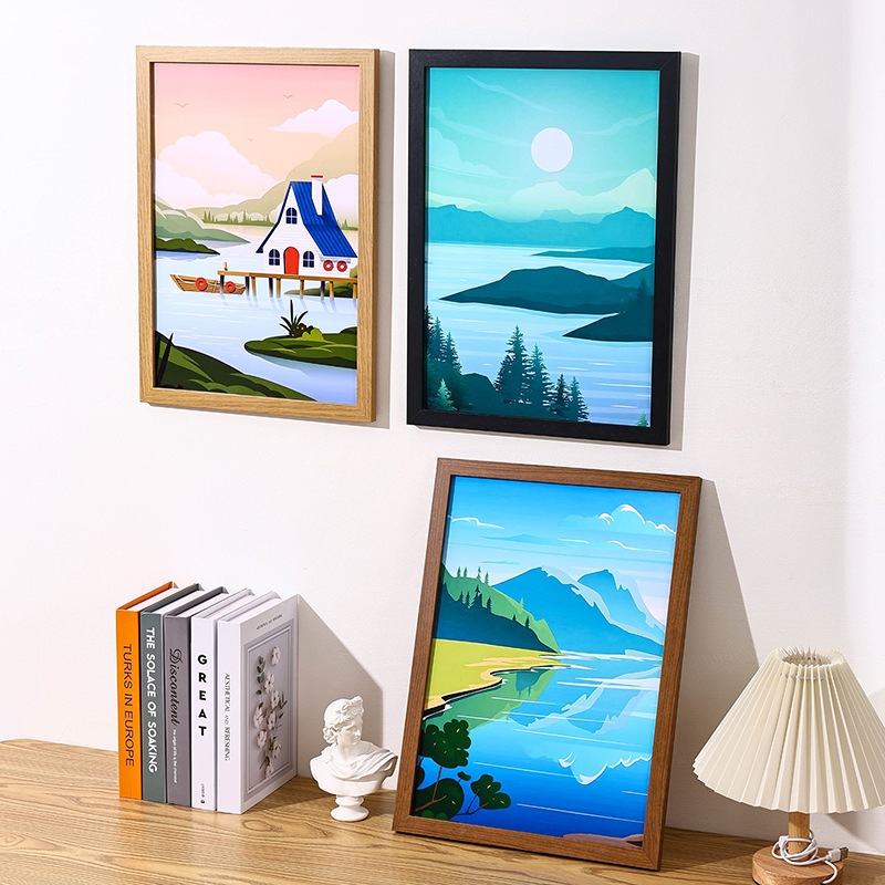 A3/A4 Solid Wood Photo Frame - Durable Wooden Picture Frame High Cost ...