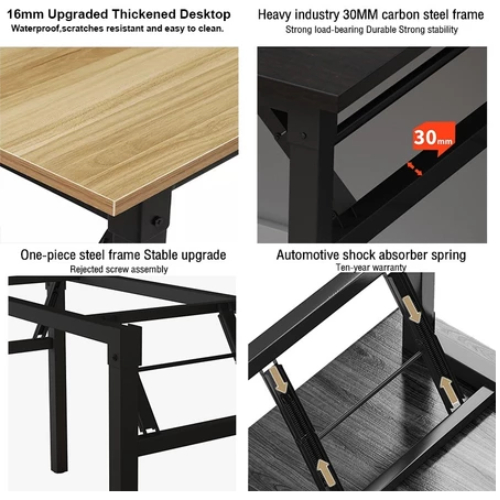 FTS 60x90 cm Folding Table / Foldable Table Desk Multipurpose Dining ...