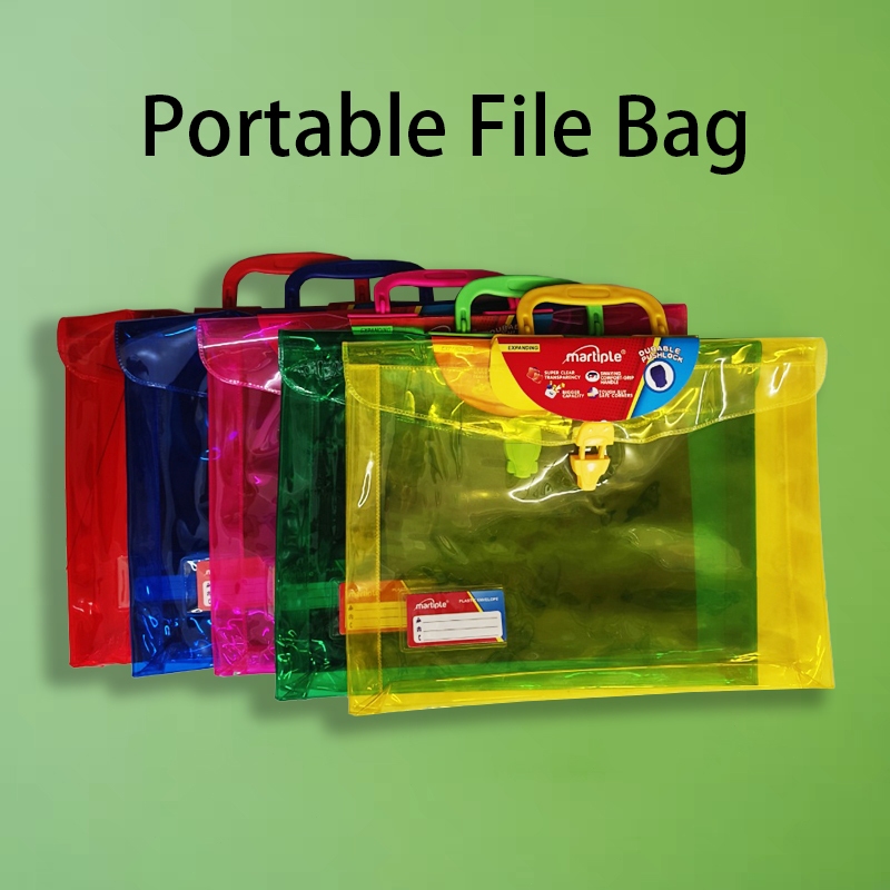 Portable Buckle File Bag Document Bag Size 38.5x28cm Lightweight ...