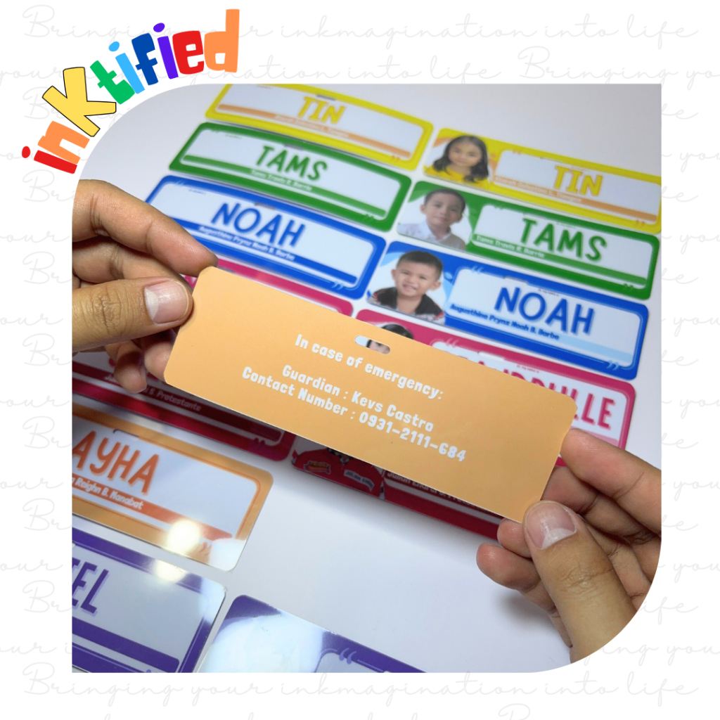 Personalized PVC Name Tag with FREE ID LACE by inKtified | Shopee ...