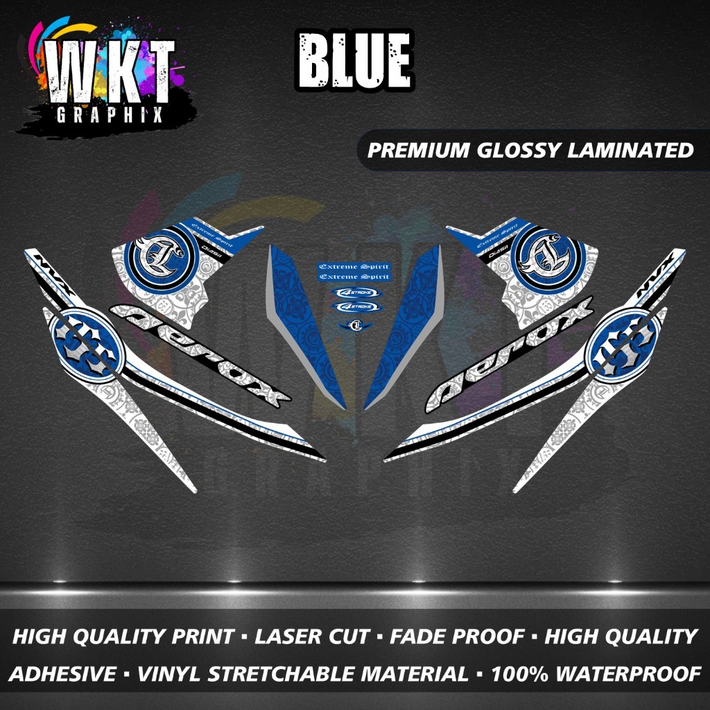 YAMAHA AEROX V1 NVX EXTREME SPIRIT DECALS (WATERPROOF, LAMINATED, FADE ...
