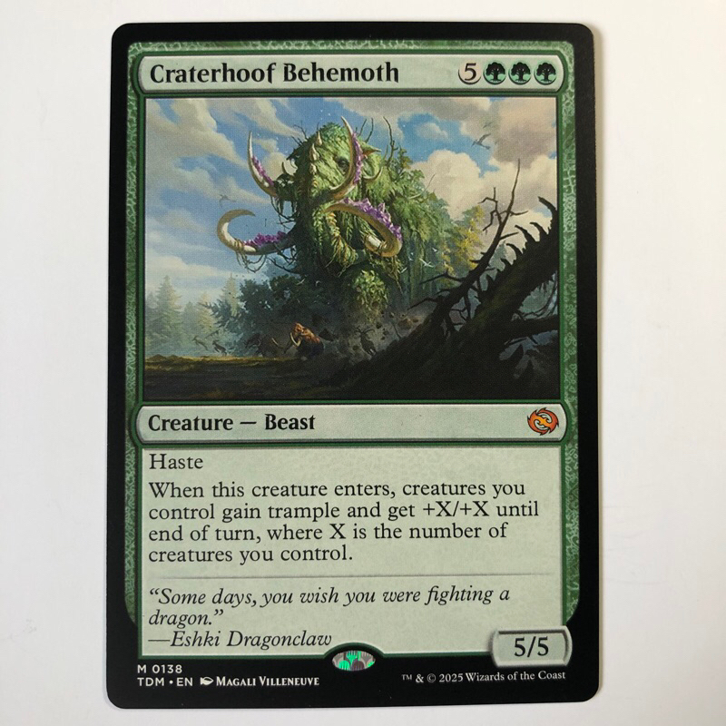 Playtest Card - Craterhoof Behemoth (TDM) | Shopee Philippines