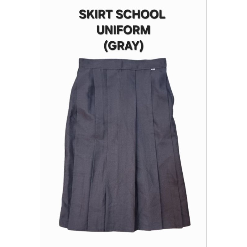 SKIRT SCHOOL UNIFORM GRAY | Shopee Philippines