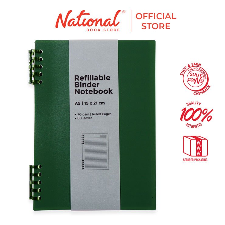 Premiere Notes Refillable Binder Notebook A5 80 Sheets 70 gsm Split ...