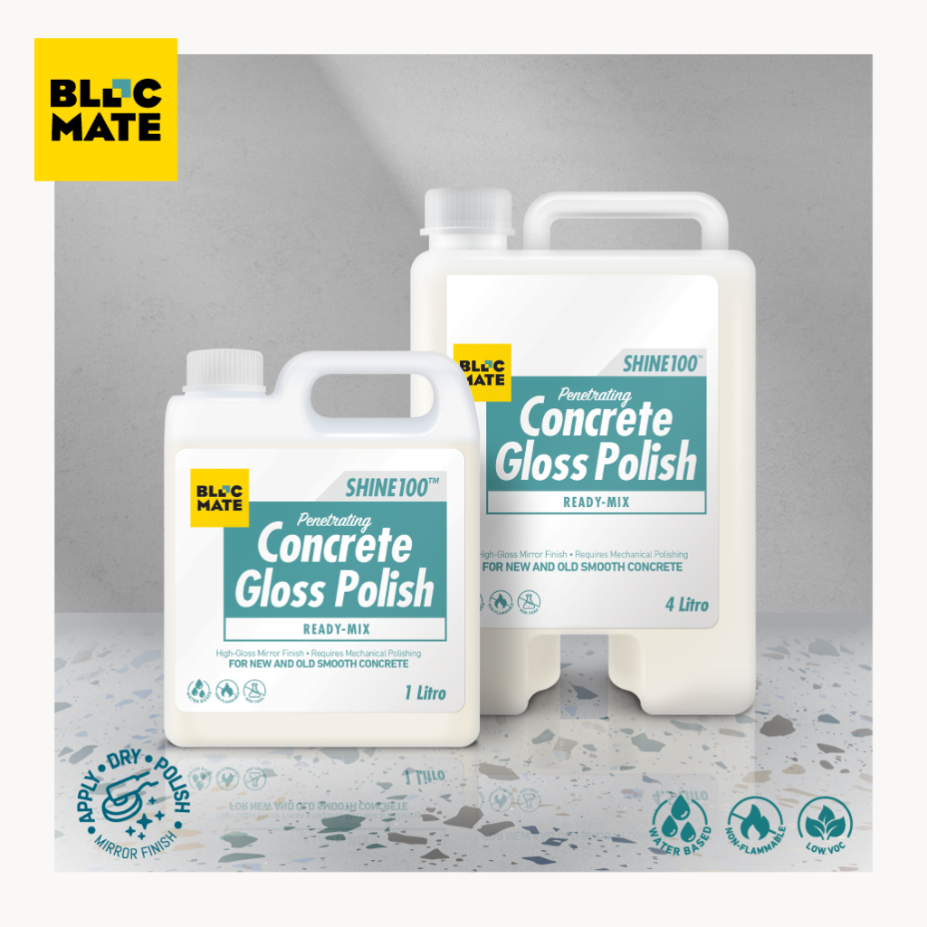 Blocmate SHINE 100 Penetrating Concrete Gloss Polish (Not A Film ...