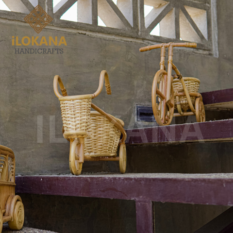 Ilokana Handicrafts Native Rattan Bike with Detachable Small Basket ...