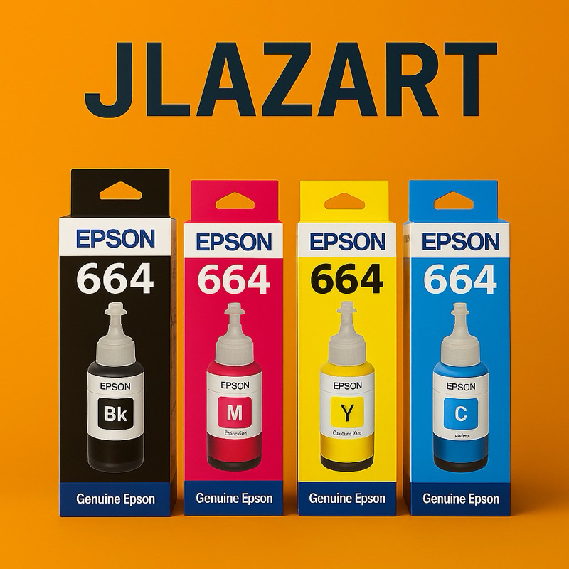 PRINTER INKS T664 Ink Bottle 70ml (Black/Cyan/Yellow/Magenta) Bottled ...