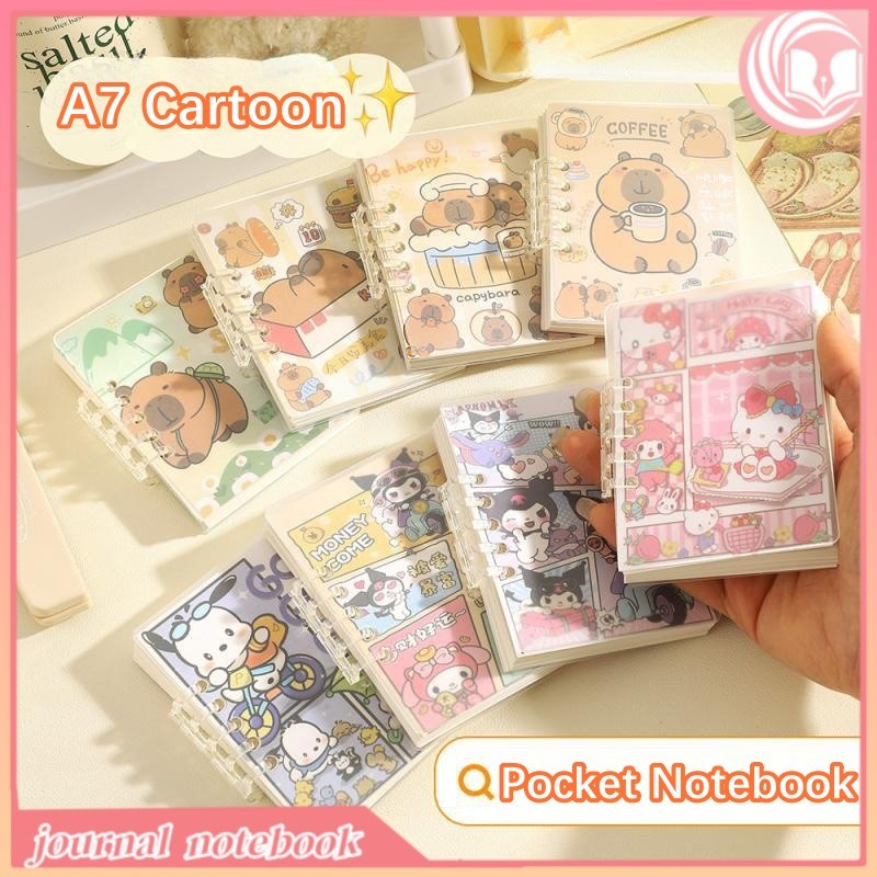 80 Sheets Loose leaf Notebook A7 Mini Refillable Notebook Mini Notebook ...