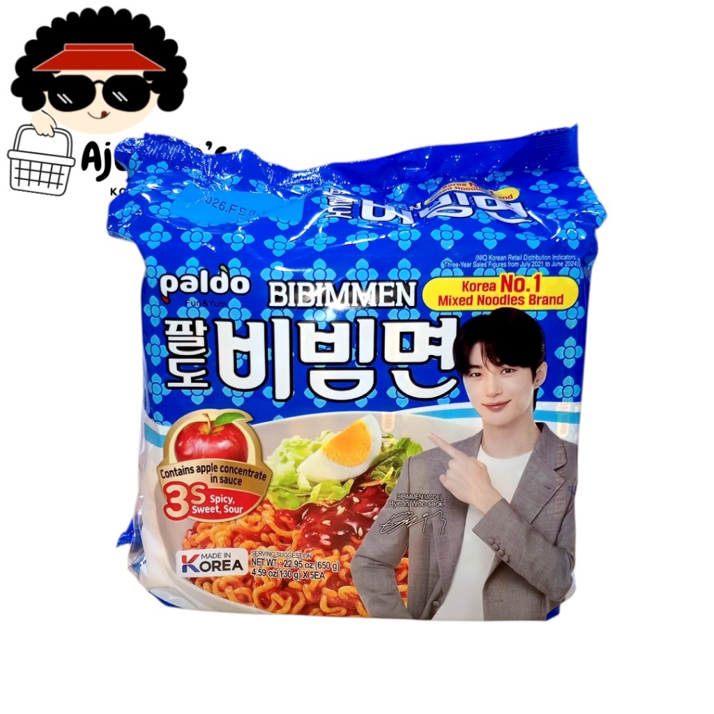 PALDO BIBIMMYUN Bibimien Korean Instant Noodles - 130g × 5Pack | Shopee ...
