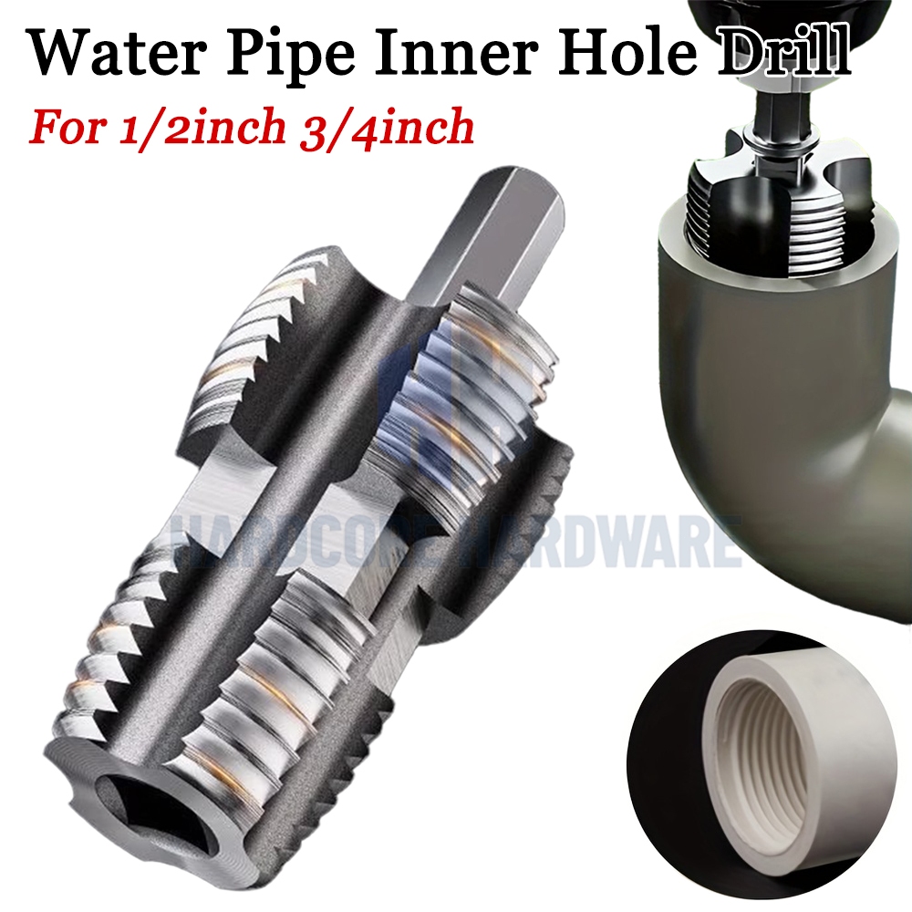 HH PVC Pipe Thread Die Kit - 1/2" 3/4" 1" 60° Tapered Threader for ...
