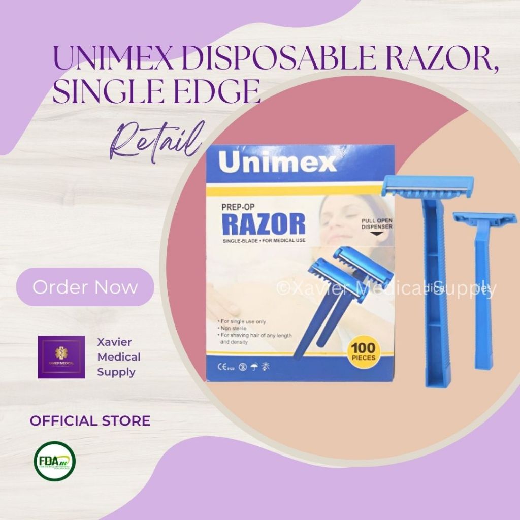 UNIMEX Disposable Razor, Single Edge (100's/Box) | Shopee Philippines
