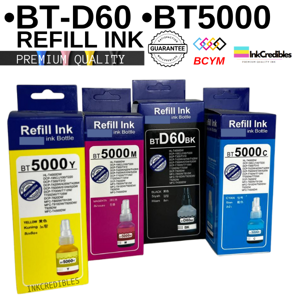 BT5000 BT6000 BTD60BK Dye Ink Refill ink for brother DCP-T300 DCP-T310 ...