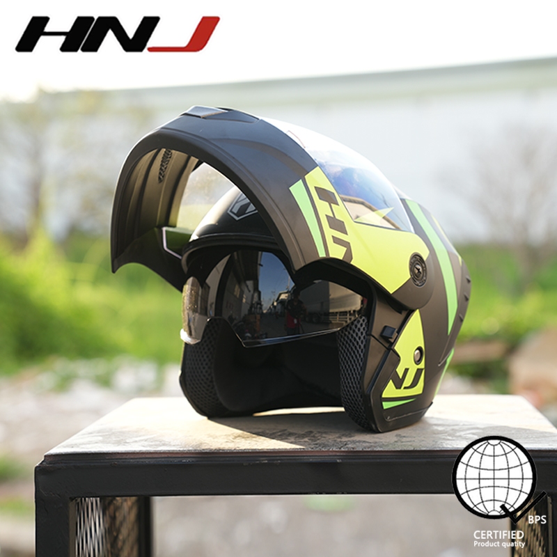 HNJ Modular Dual Visor Helmet Full Face for Motorcycle Men Women