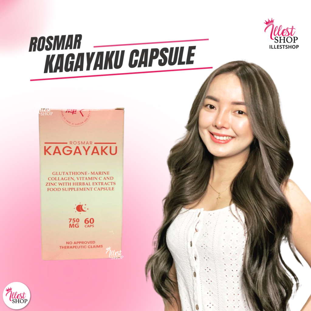 Rosmar Kagayaku Glutathione Slimming & Whitening Sun Protect 750mg 60  Capsules | Shopee Philippines