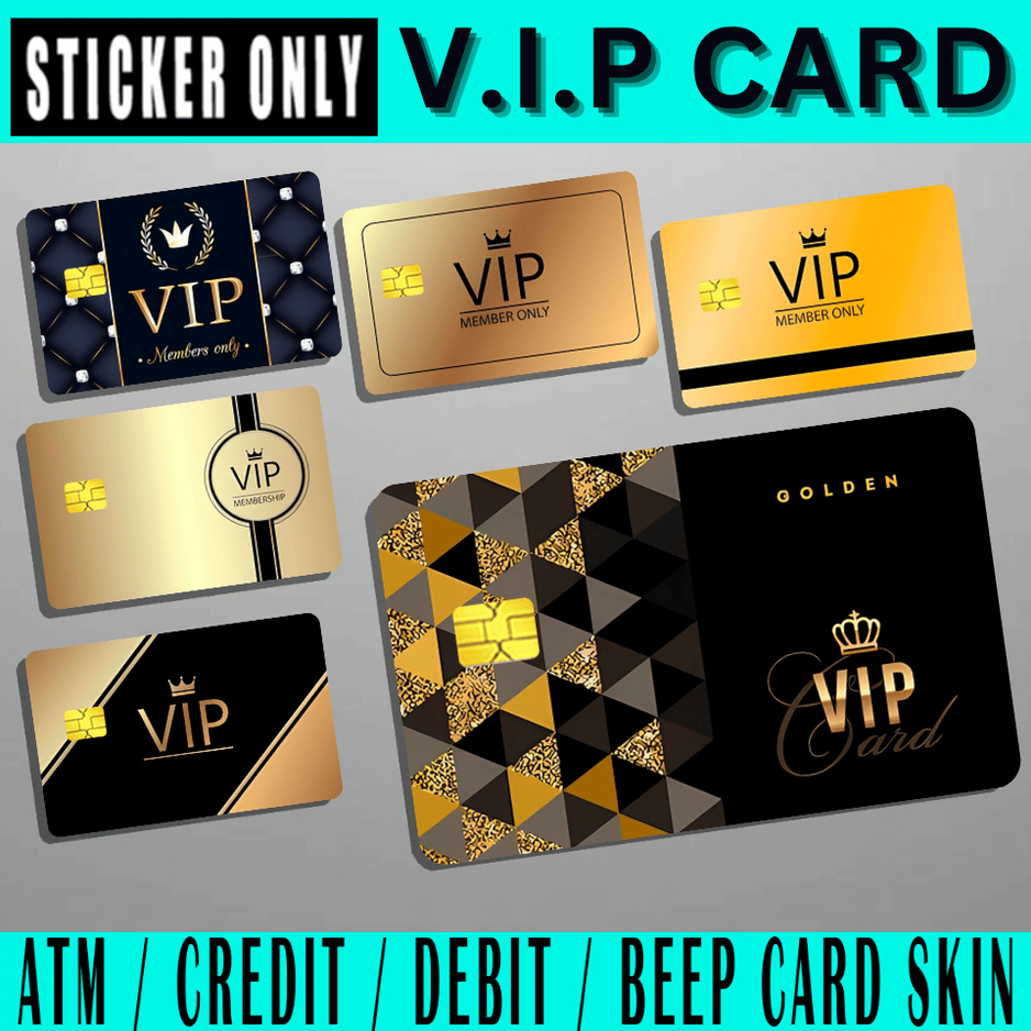 V.I.P THEME Skin Card Sticker - Vinyl Matte Laminated Waterproof ...