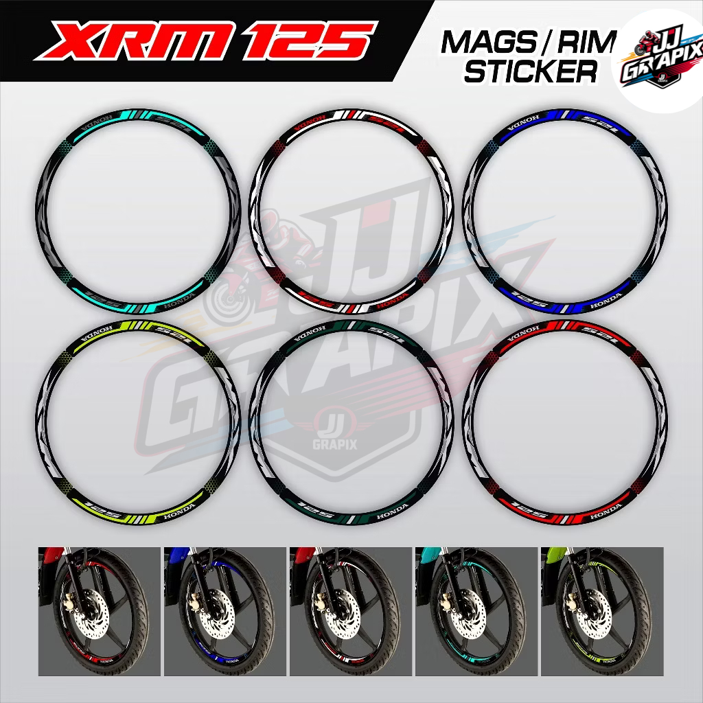 Honda XRM 125 Rim / Mags Sticker Decals - Laminated Protection Durable ...