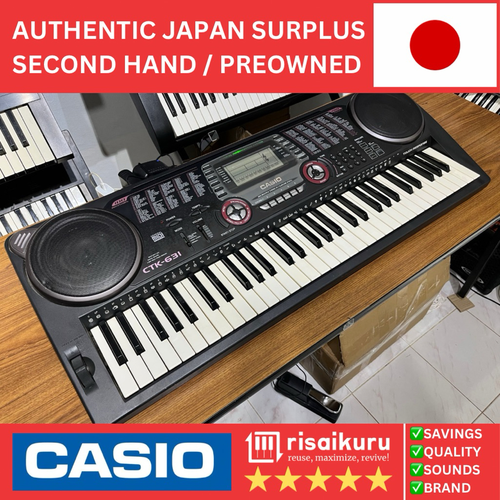 CASIO　カシオ　CTK-631 キーボード　TouchRESPONSE Casio CTK-631 High Grade Keyboard Piano Organ Touch Response