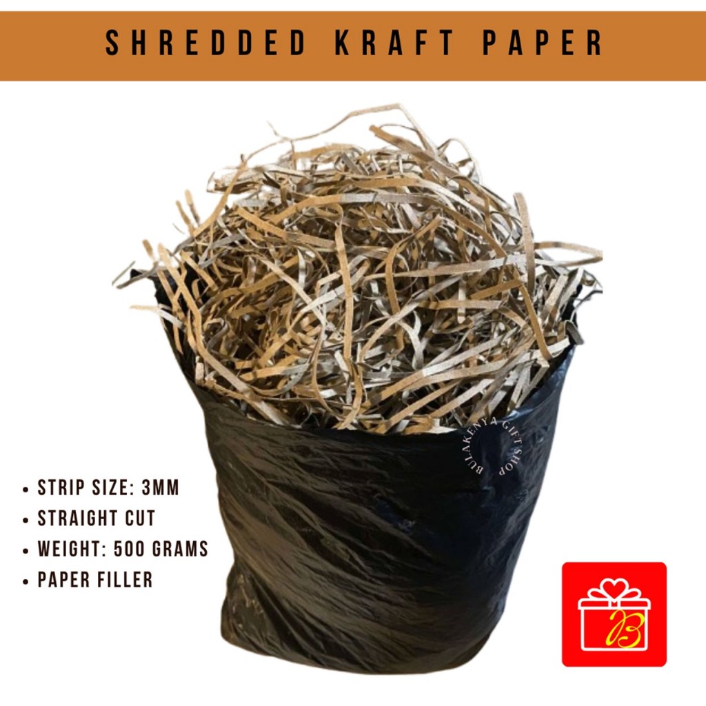 Shredded Kraft Paper 500 grams | Paper Fillers | Straight Cut | Shopee ...