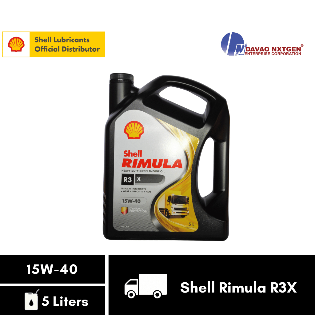 Shell Rimula R3 X 15W-40 Diesel Engine Oil 5L Heavy Duty