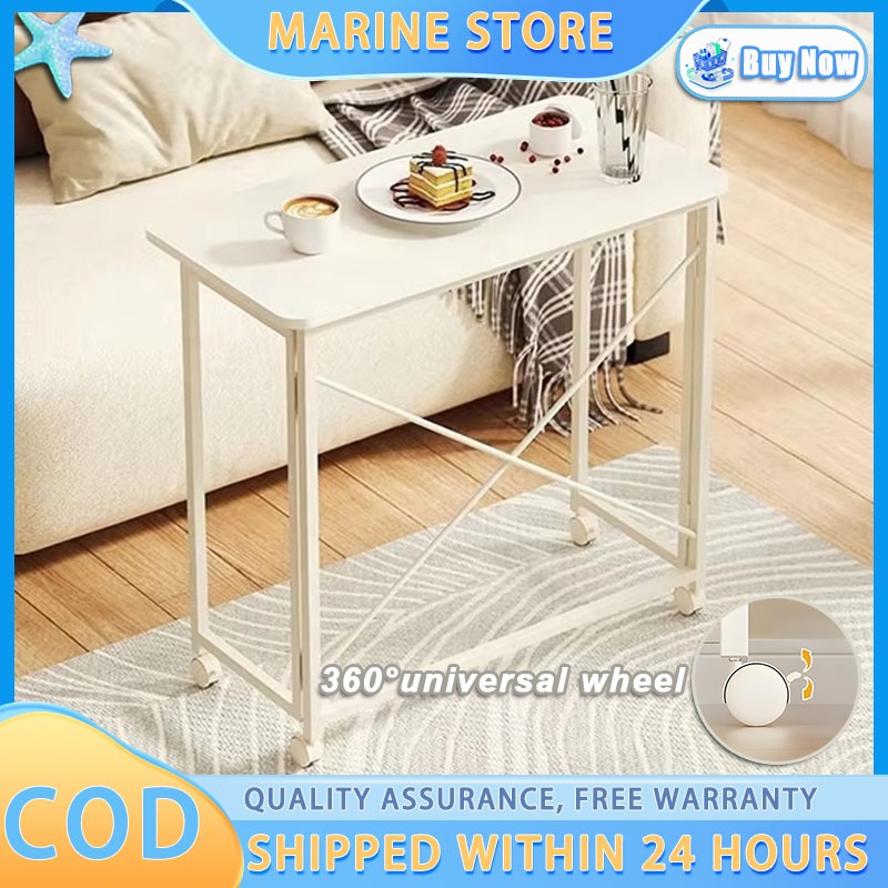 Portable Removable Folding Computer Table 2 Tier Computer Table Storage ...
