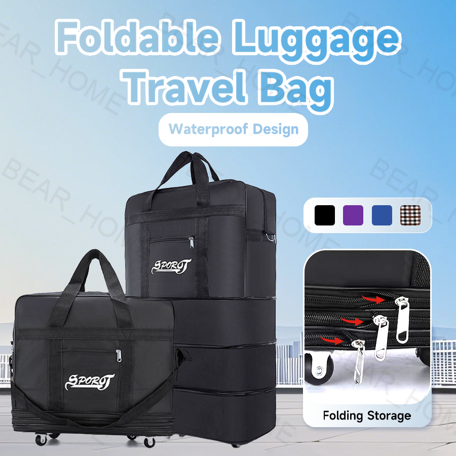 Universal Wheel Foldable Luggage Travel Bag Air Consignment Bag ...
