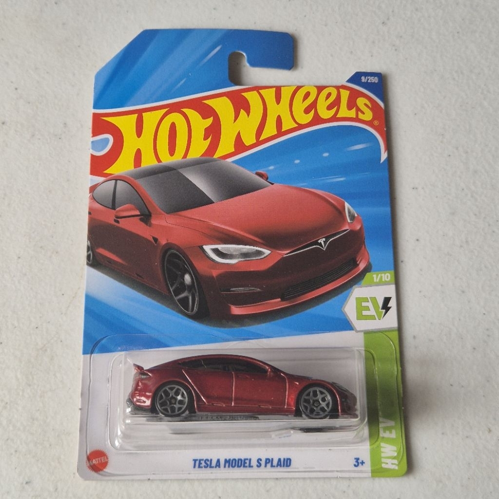 Hot Wheels Tesla Model S Plaid [Bianco], HW EV 1/10, 9/250, scala 1:64