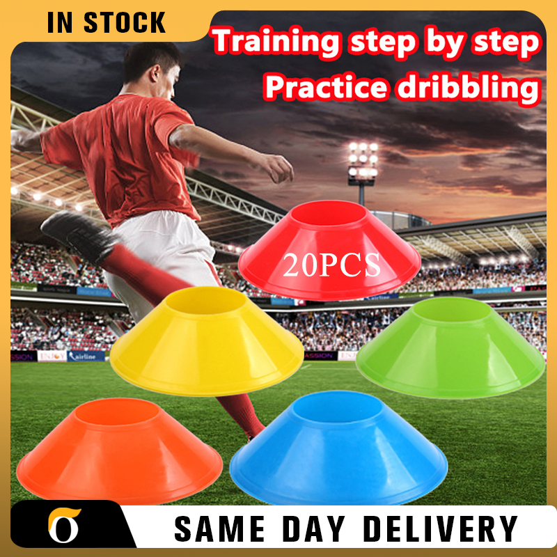 20pcs Football Training Cones For Rugby Basketball Soccer Indoor ...