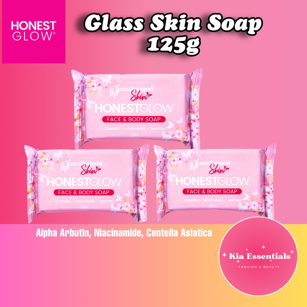 Honest Glow Glass Skin Niacianmide Soap 125g for Whitening Mositurizing ...