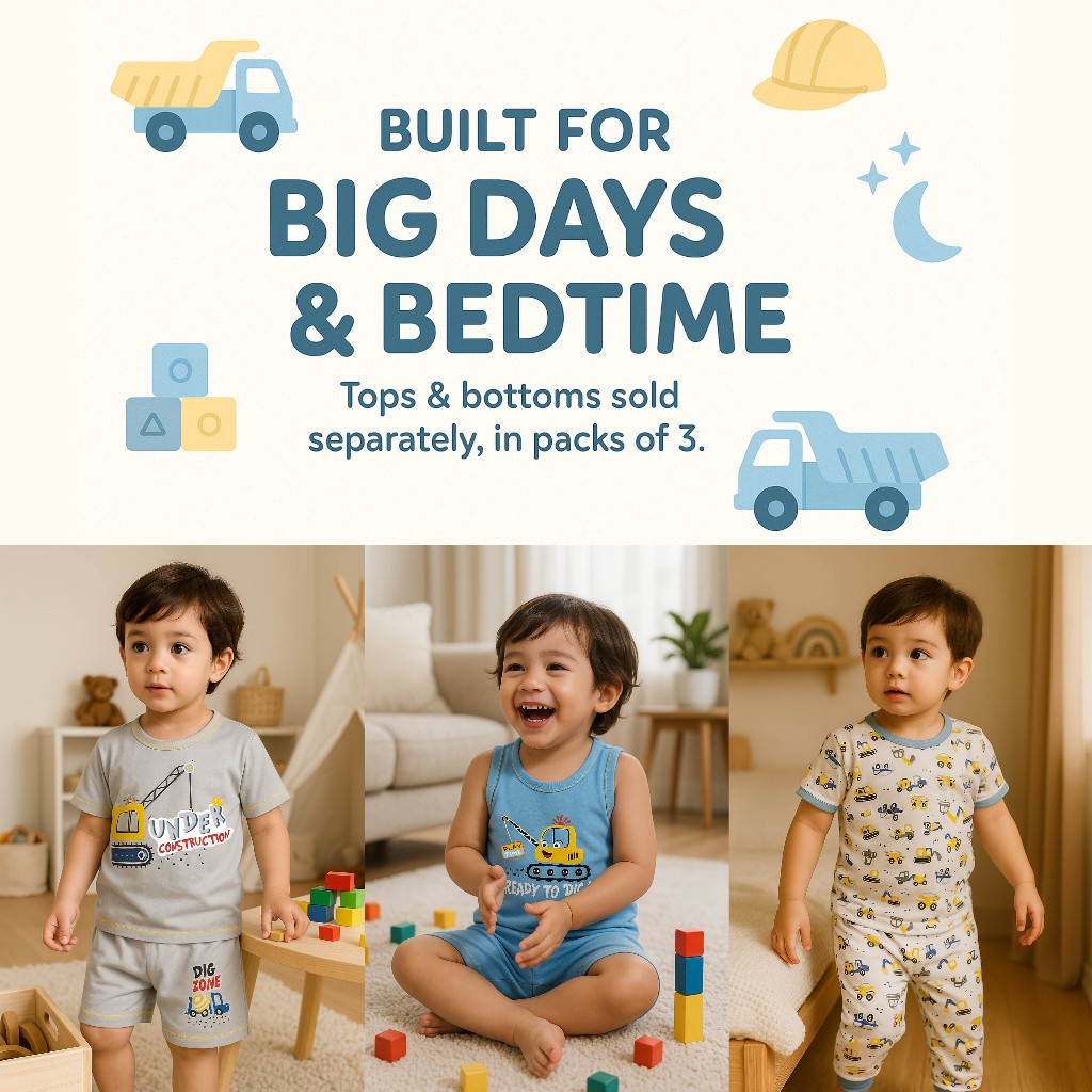 Teeter Totter 3-piece Boy 2 to 5 year old Cotton Pajama Pants Legband ...