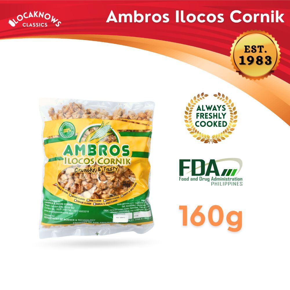 Ambros Ilocos Cornik (160g, 320g) Original Crunchy Chichacorn Cornick ...