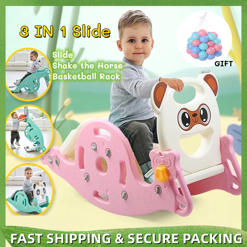 COD 3 IN 1 Multi-Functionals Rocking Horse Chair Slide Indoor ...