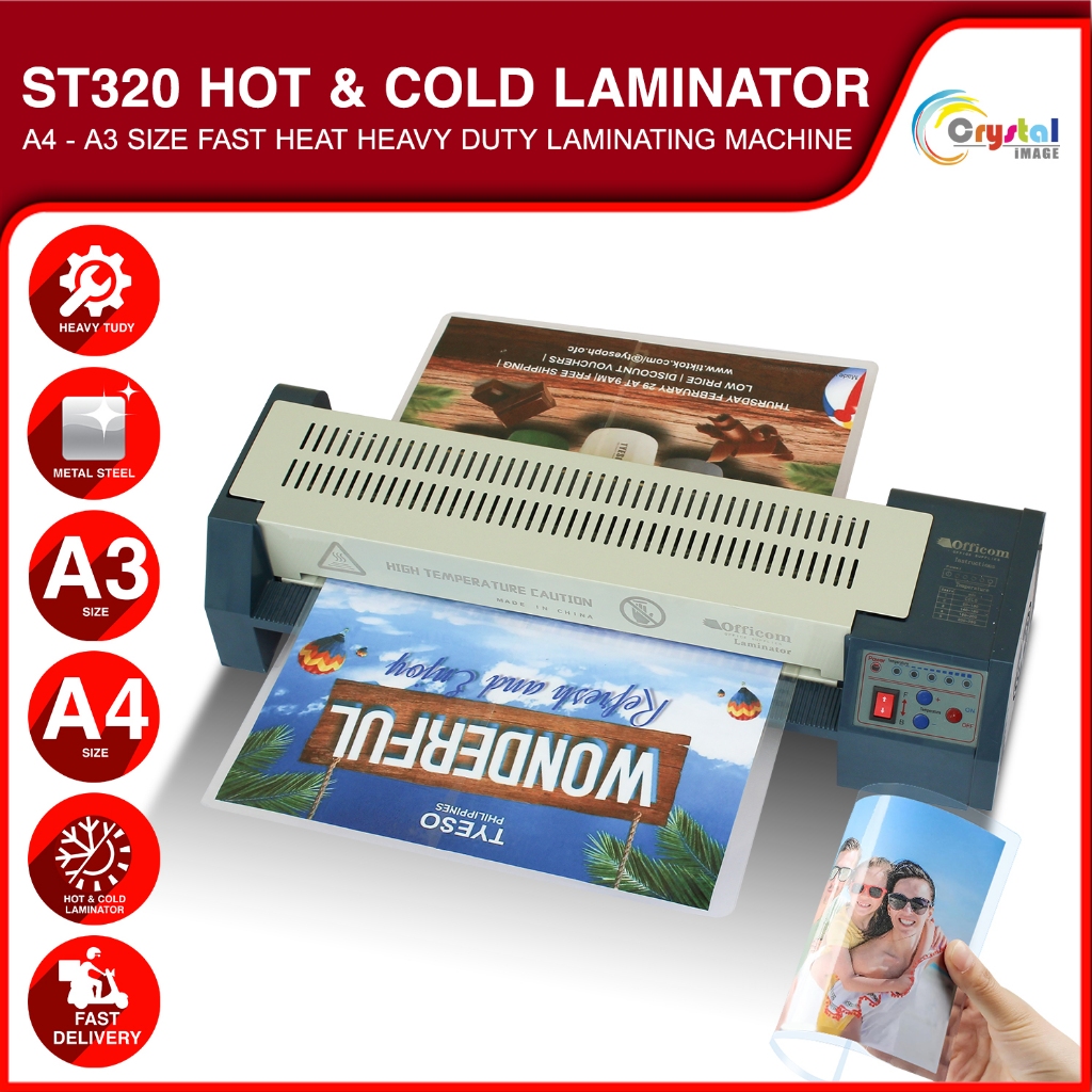 Laminating Machine A3/A4 (Hot/Cold/Reverse) ST320 Heavy Duty Laminator ...