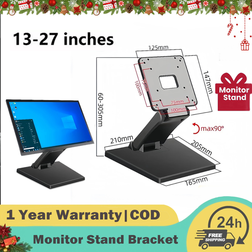 Monitor Stand 10-27 Inch Universal Bracket PC Monitor Telescopic ...