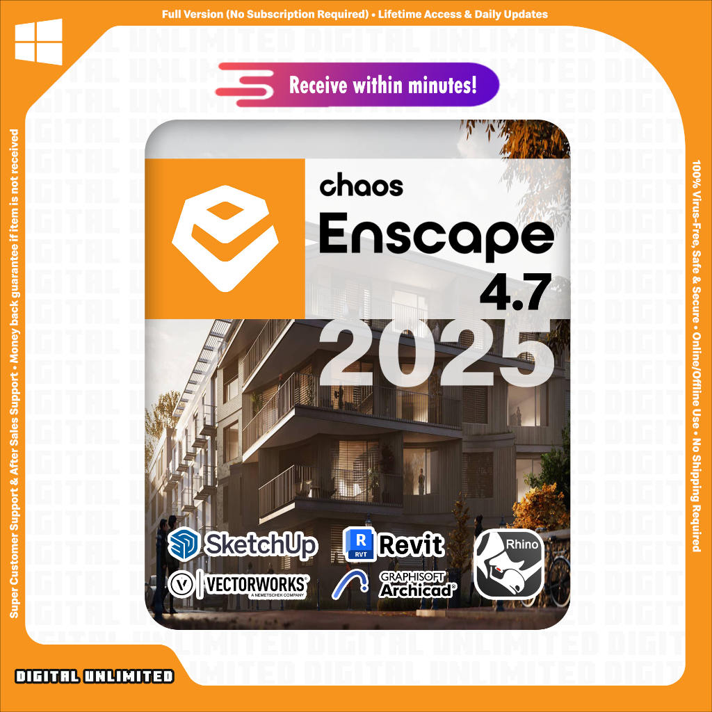 [Lifetime] Chaos Enscape 3D 4.7 (2025) Latest Version for Windows OS ...