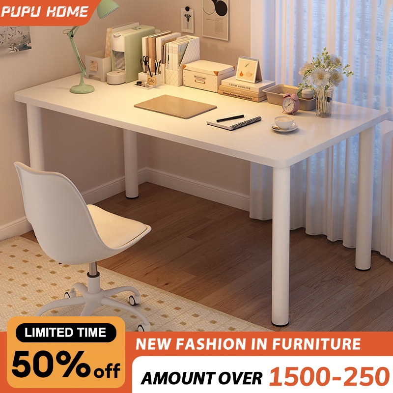 2.3cm Thickened Study Table Stable Simple Round Leg Desk Writing Table ...
