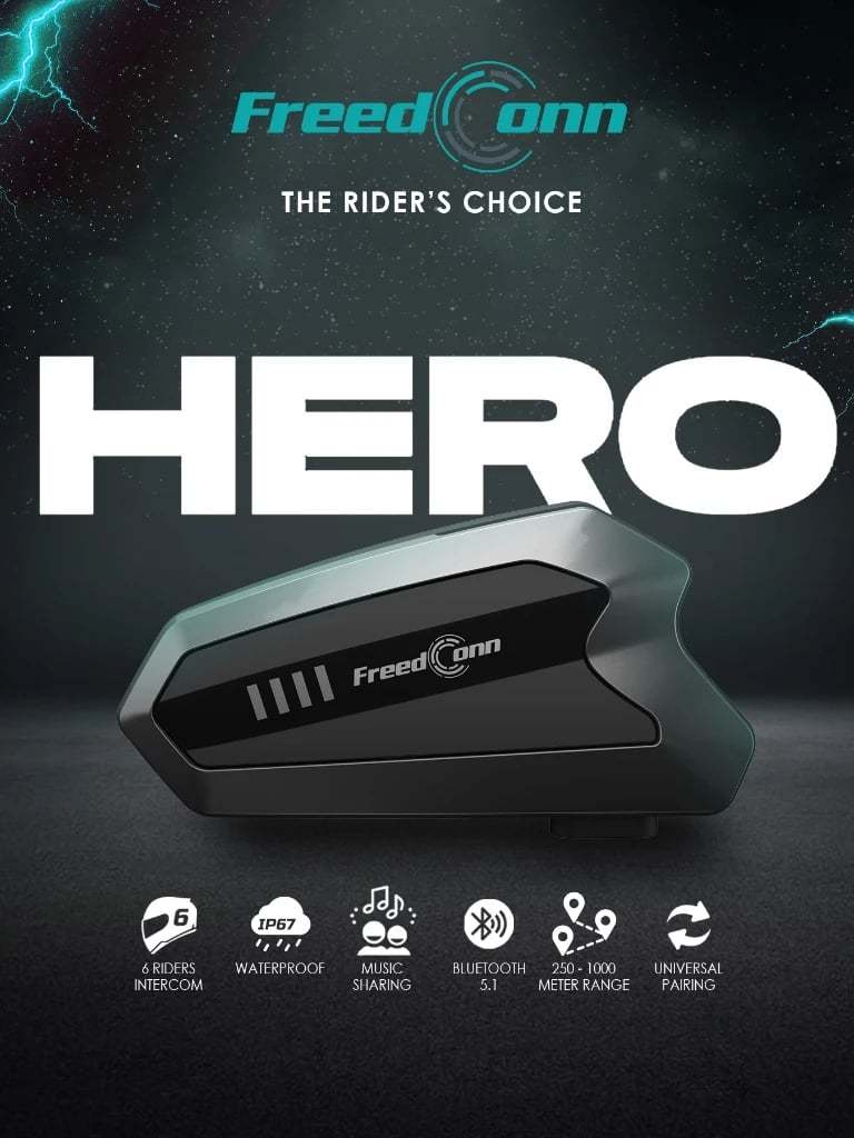 [ORIGINAL] FreedConn HERO Motorcycle Helmet Bluetooth Intercom | Shopee ...